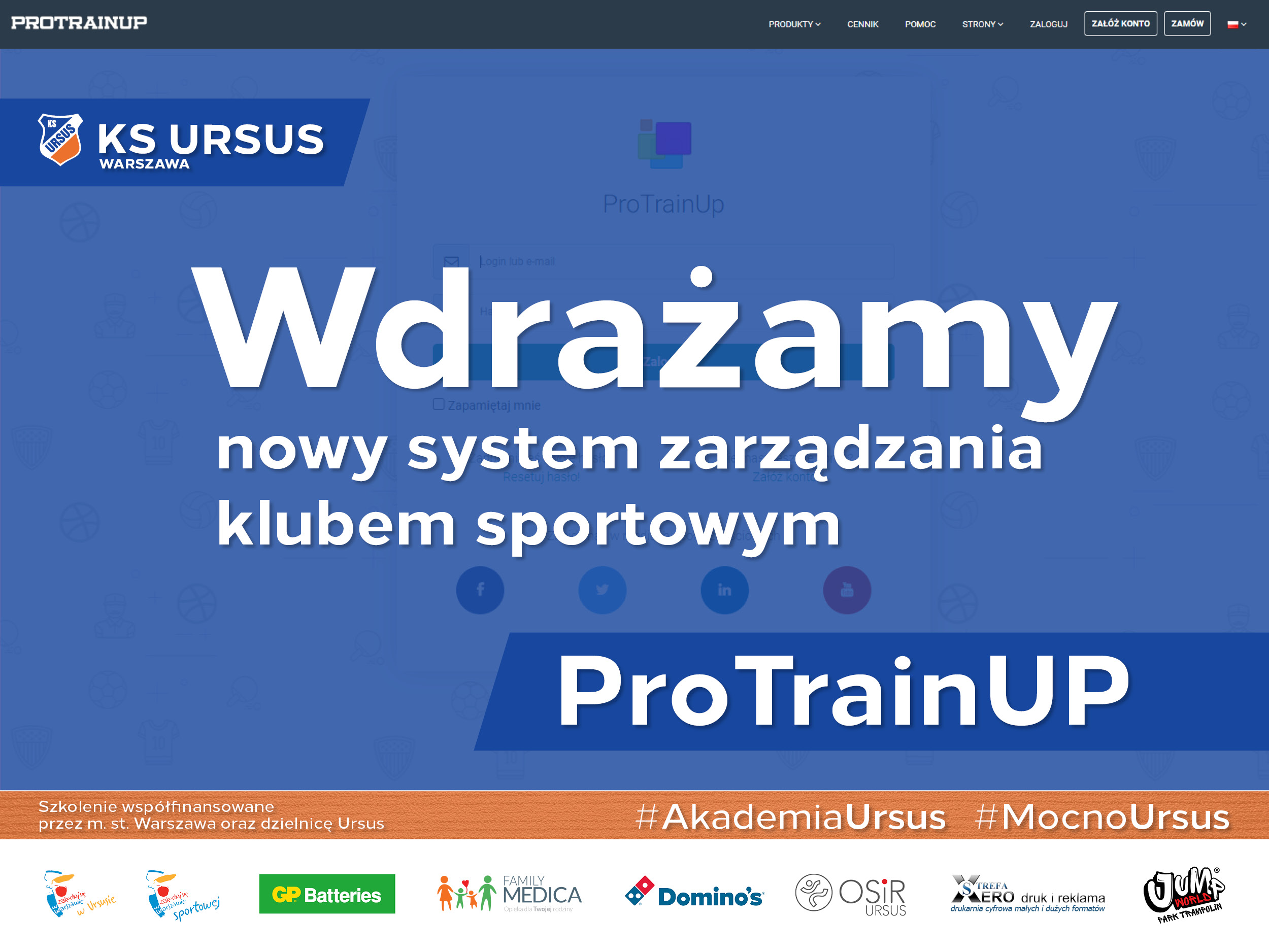 Protrainup ProTrainUp – nowy system zarządzania klubem sportowym - RKS Ursus